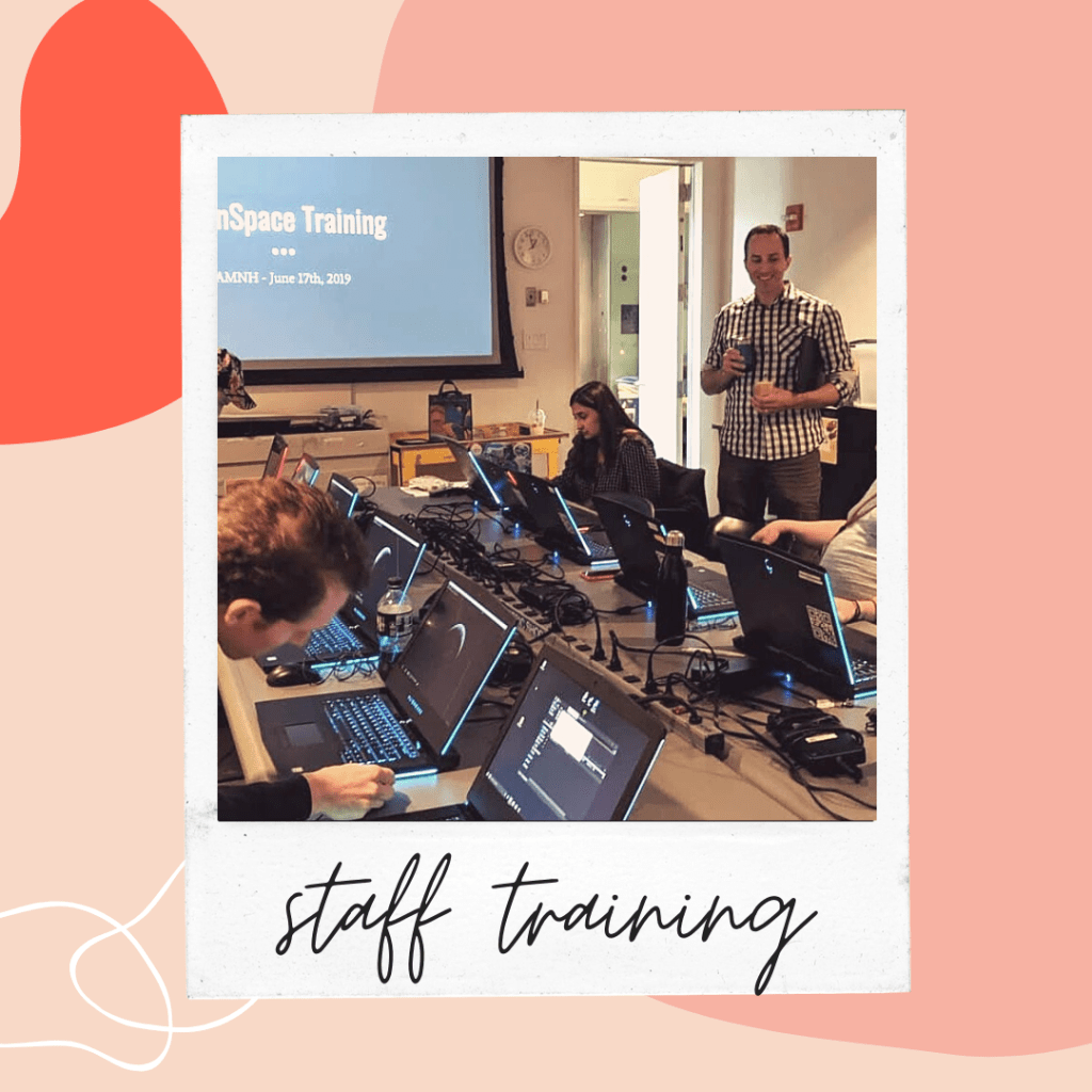 adults at working computers while drinking coffee.